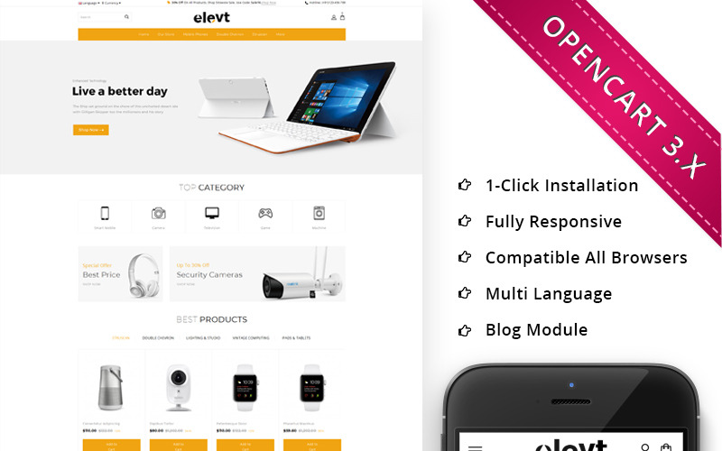 адаптивный шаблон opencart