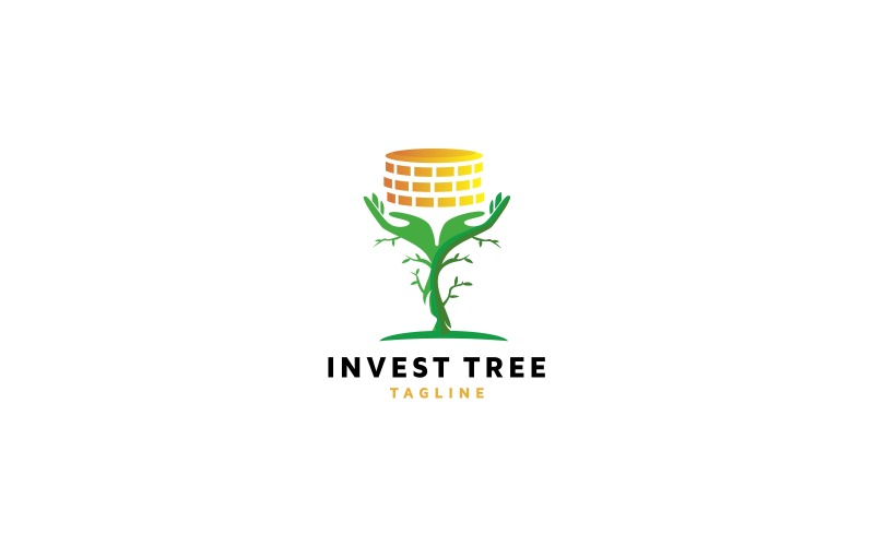 Download Шаблон логотипа "Money Tree Logo Template" / Money Tree Logo Template - Шаблон логотипа на тему графика money cupon coins coin finance agency app beauty brand business colored company corporate creative design designer eco ecology elegant forest,capital,logo,investment,tree,hand,help,foundation