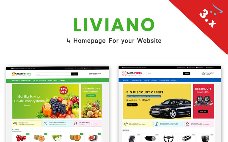 универсальный шаблон opencart для электронной коммерции