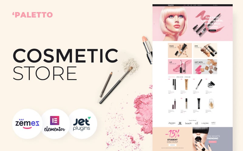косметический магазин elementor woocommerce theme