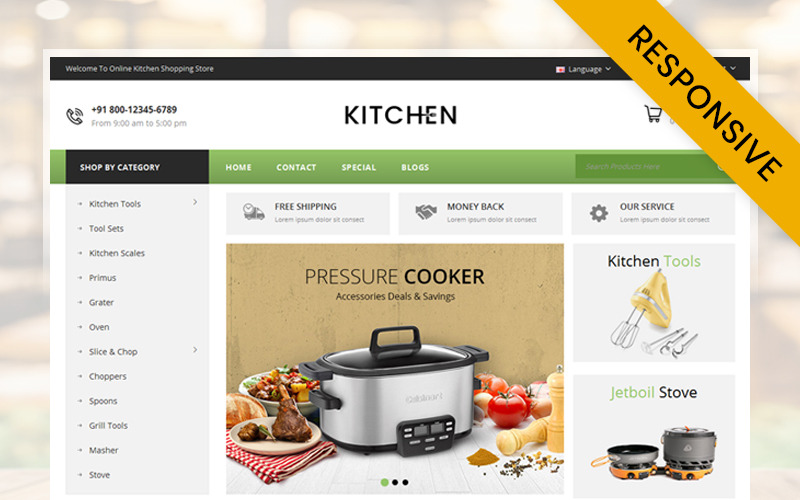 шаблон opencart магазина кухонной техники