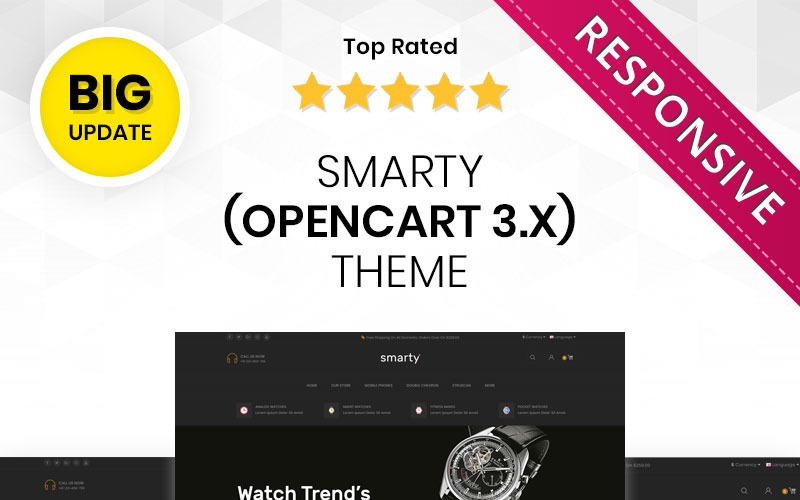 мега магазин отзывчивый шаблон opencart