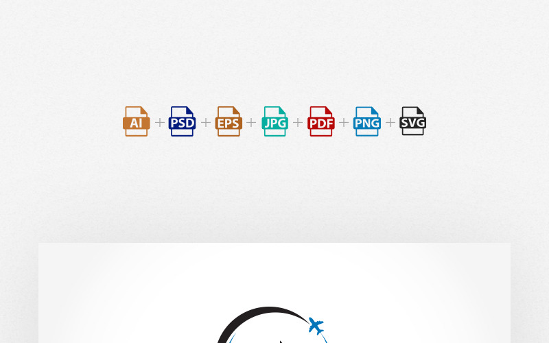 Download Шаблон логотипа "Fly Travels Logo Template" / Fly Travels Logo Template - Шаблон логотипа на тему графика travels fly logo logo-template aeroplan plane cricle agency tour home house hotel flight package tour-travel property webstrot outdoors sports trip