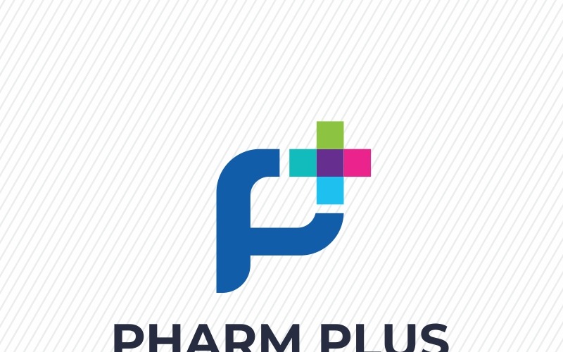 Download Шаблон логотипа "Pharm Plus P Letter Logo Template" / Pharm Plus P Letter Logo Template - Шаблон логотипа на тему графика addition agency brand business consultant consulting corporate entertainment identity investment letter p marketing media p logo plus symbol pole positive