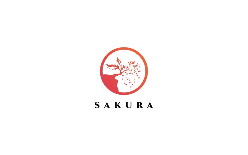 Download Шаблон логотипа "Sakura Tree Logo Template" / Sakura Tree Logo Template - Шаблон логотипа на тему графика business clean cosmetics earth eco products ecologic environment floral tree flower food friendly happy health healthy help hexagon japan joy,business,clean,cosmetics,earth,eco,products,ecolo