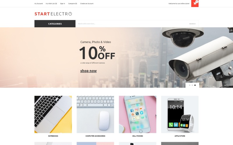 магазин электроники magento тема