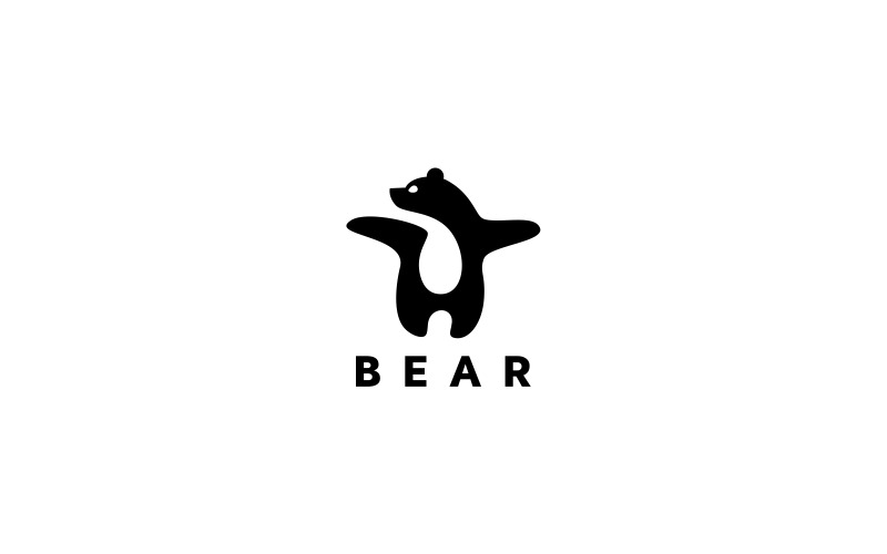 Download Шаблон логотипа "Happy Bear Logo Template" / Happy Bear Logo Template - Шаблон логотипа на тему графика animal bear company cute friendly happy entertainment cartoon character creative kids logo custom dog doggy drawing emblem friend fun game,dance,dancing,happy,logo,animals,app,bank,bear,brand