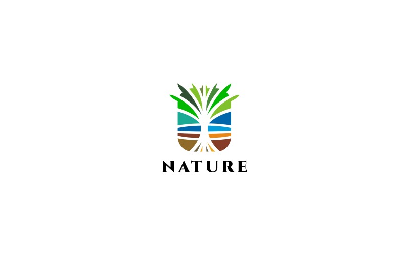 Download Шаблон логотипа "Nature Tree Logo Template" / Nature Tree Logo Template - Шаблон логотипа на тему графика summer sun travel tree tropical tropicsundefined agency app beauty brand business colored company corporate creative design designer eco ecology elegant,elegant,environment,fresh,garden,green