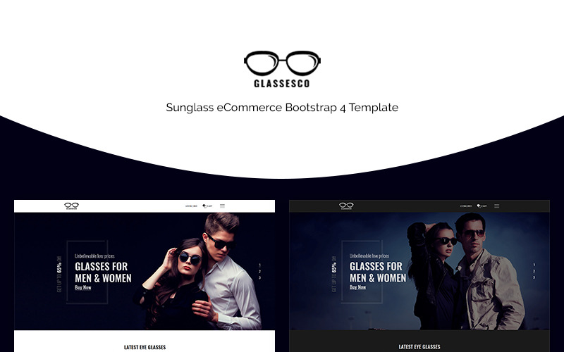 очки ecommerce bootstrap4 шаблон сайта