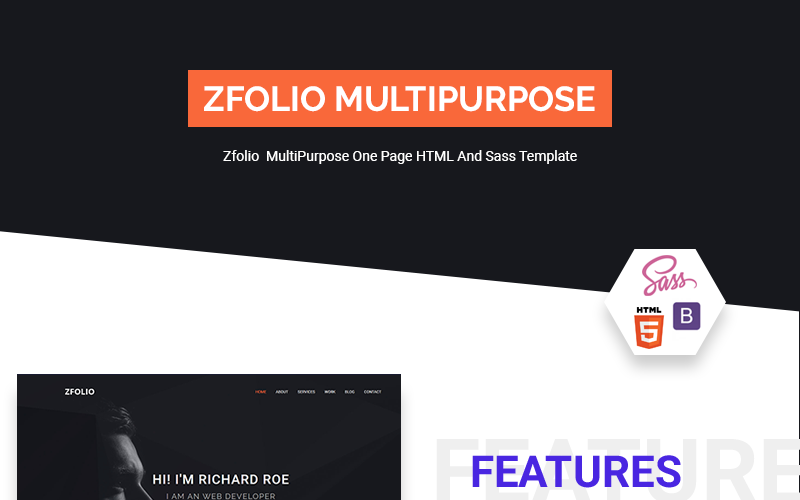 MultiPurpose And Sass Landing Page Template