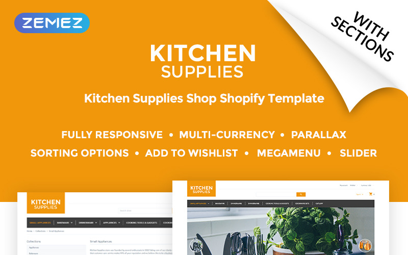 кухонные принадлежности shopify тема