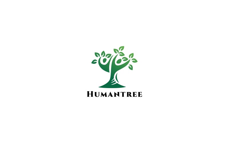 Download Шаблон логотипа "Human Tree Logo Template" / Human Tree Logo Template - Шаблон логотипа на тему графика business eco ecological environement family financial funds health heritage human invest investment leaves legacy managment massage medecine natural nature notary,abstract,care,eco,farm,farme