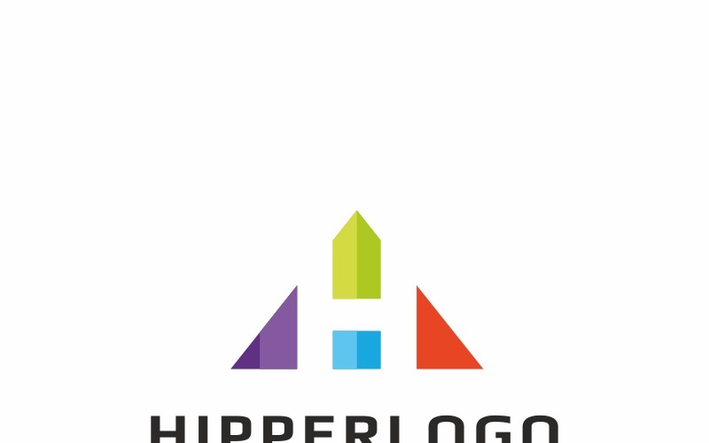Download Шаблон логотипа "Hipper Logo Template" / Hipper Logo Template - Шаблон логотипа на тему графика bold brand branding business clean clever colorful company computer corporate creative design studio elegant identity letter h marketing media mobile