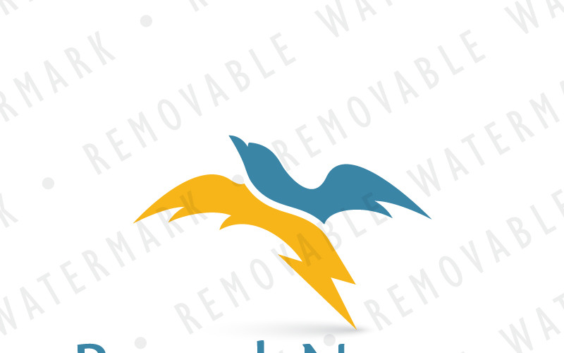 Download Шаблон логотипа "Lightning Bird Logo Template" / Lightning Bird Logo Template - Шаблон логотипа на тему графика energy travel fast speed power bird cover lightning storm swift thunder logo design template flash delivery technology security transportation electric