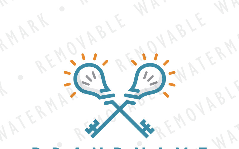Download Шаблон логотипа "Keys of Innovation Logo Template" / Keys of Innovation Logo Template - Шаблон логотипа на тему графика key energy creative idea innovation cross bulb strategy real estate realty property security lighting logo design template consulting investing power