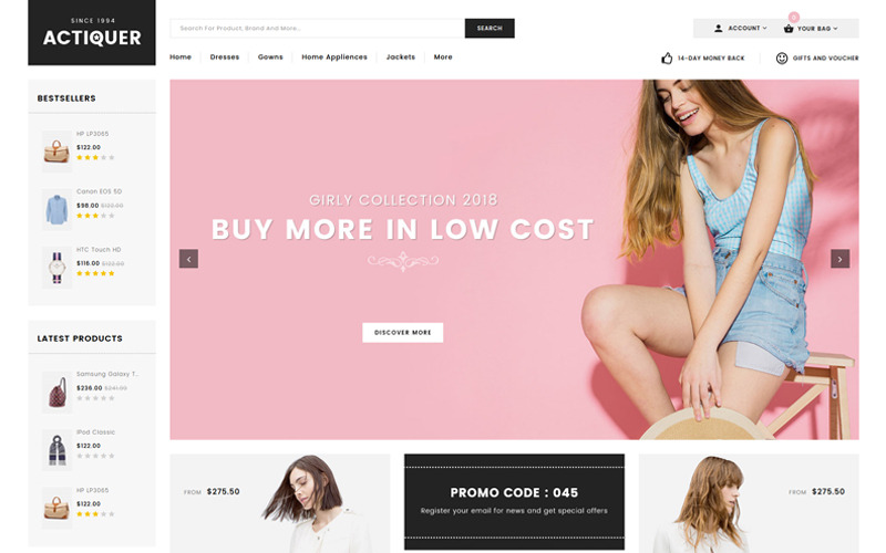 тема actiquer prestashop