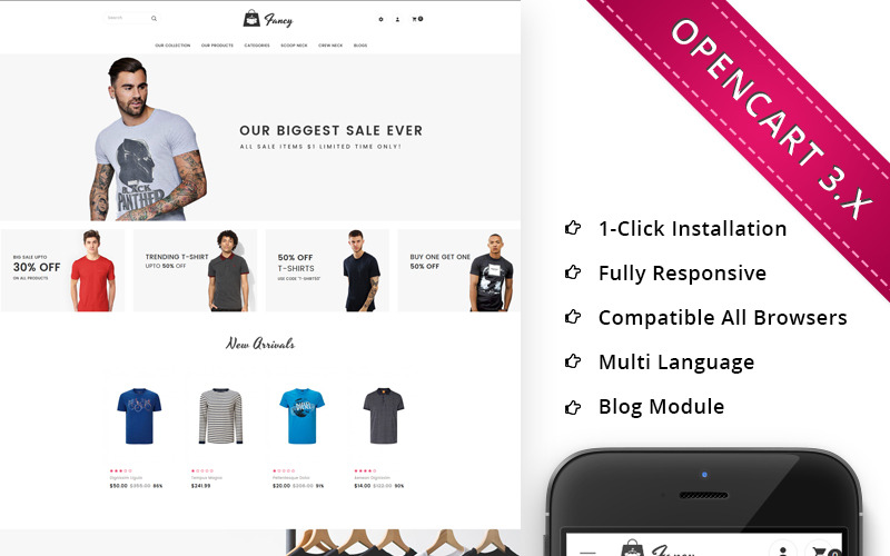 fancy fasion store отзывчивый шаблон opencart