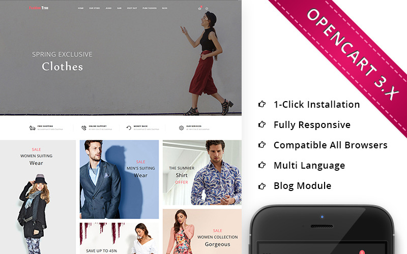 fashion true store отзывчивый шаблон opencart
