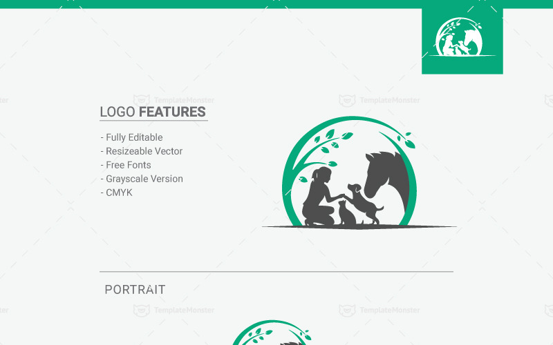 Download Шаблон логотипа "Pet Logo Template" / Pet Logo Template - Шаблон логотипа на тему графика animal brand branding cat clean company logo corporate creative dog icon identity symbol template logos modern pet animals professional simple