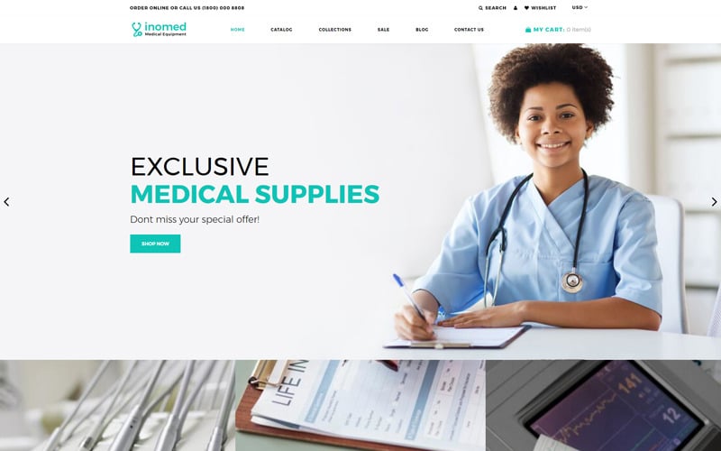 clear medical equipment online store shopify theme