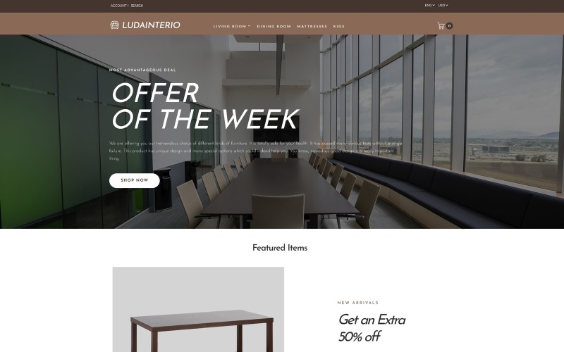 шаблон ludainterio opencart