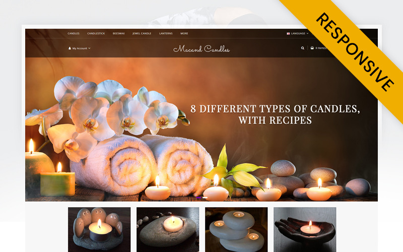 macand candles store opencart шаблон