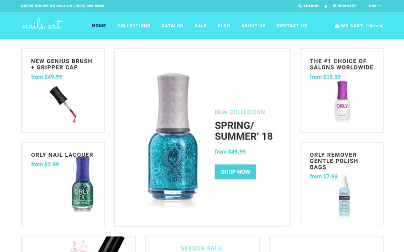 simple nails beauty интернет магазин shopify тема
