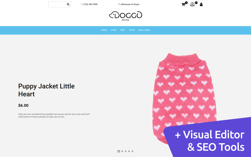 Pet Shop MotoCMS Ecommerce Template