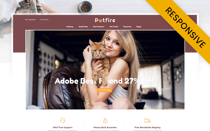 Animals Store OpenCart Template