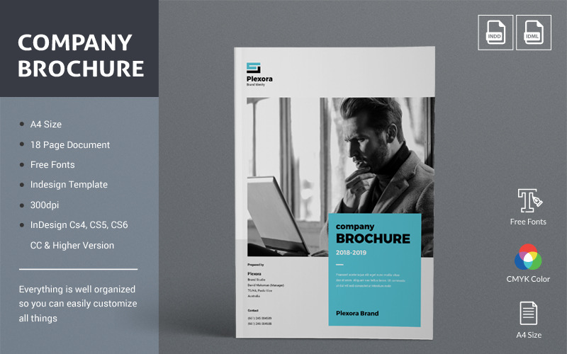 Download Фирменный стиль "Company Brochure - Corporate Identity Template" / Company Brochure - Corporate Identity Template - Фирменный стиль на тему графика brochure booklet business brand template proposal advertising