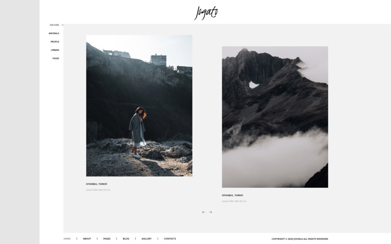 фотограф портфолио joomla шаблон