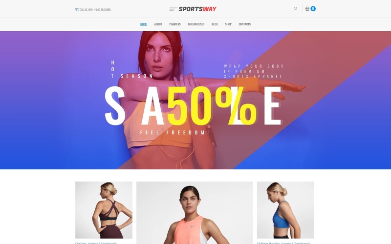 спортивный магазин elementor woocommerce theme