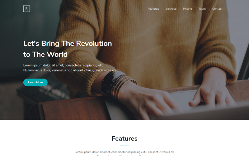 шаблон целевой страницы bootstrap 4