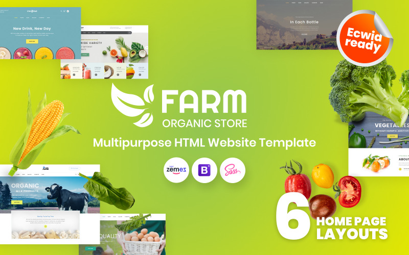 органическая ферма универсальный html шаблон сайта