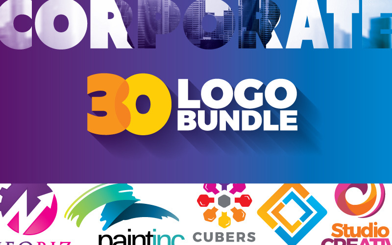 Download Бандл 30 лучших логотипов / 30 Best Logo Template - Шаблон логотипа на тему графика great logo creative studio real estate corporate symbolic best bundle logos minimal colorfull minimalist clean