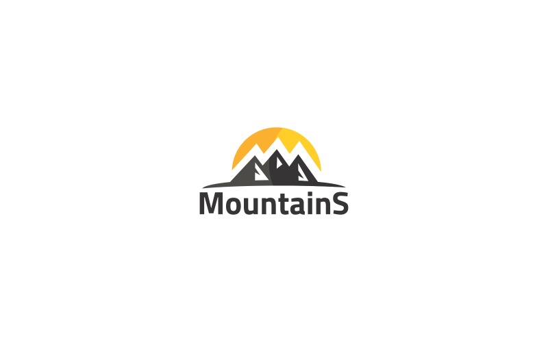 Download Шаблон логотипа "Mountains Logo Template" / Mountains Logo Template - Шаблон логотипа на тему графика air clean elite film health high internet landscape line logo mark meditation mind mountain nature plane relax reservation resort travel,adventure,agency,club,cool,design,expedition,forest,fr