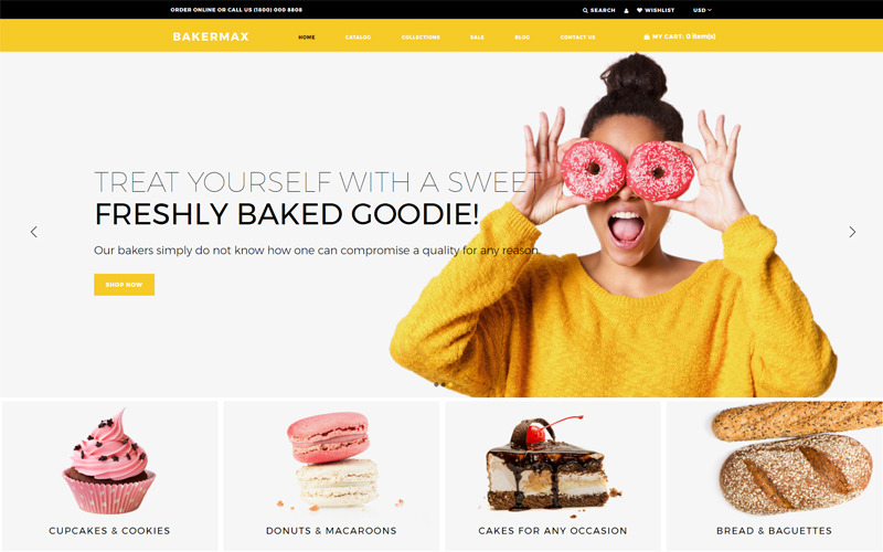 тема пекарни shopify