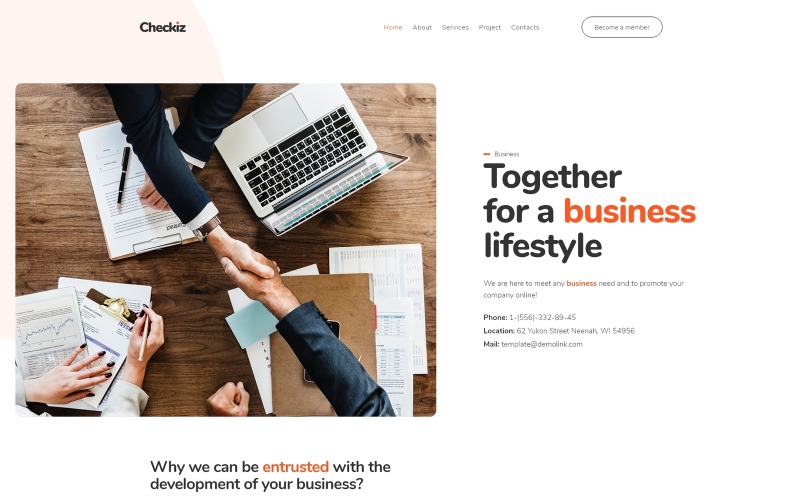 бизнес маркетинг wordpress elementor theme