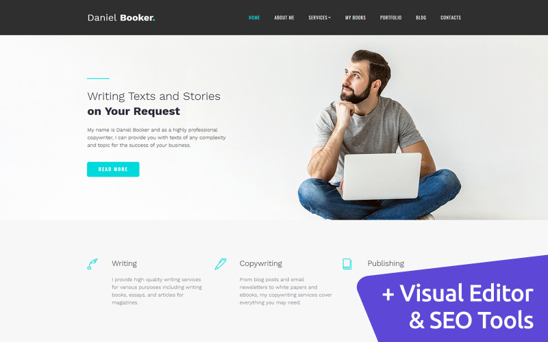 элегантная персональная страница moto cms 3 шаблон