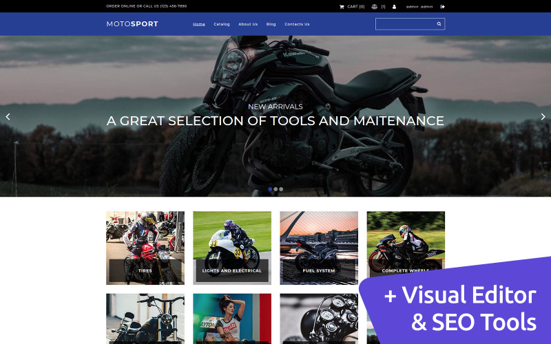 шаблон электронной коммерции motosport motocms