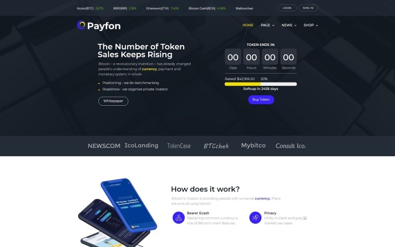 ico wordpress elementor theme