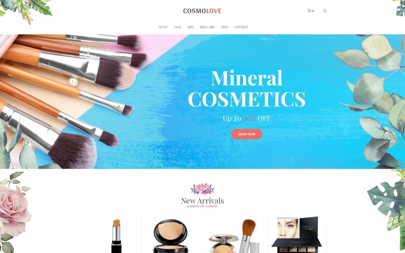 магазин косметики elementor woocommerce тема