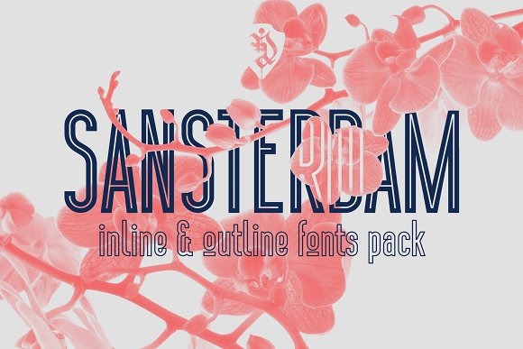 Download Шрифт "Sansterdam Inline & Outline Font" / Sansterdam Inline & Outline Font - Шрифт на тему графика 
