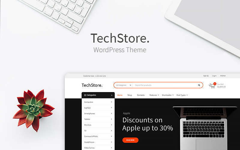устройство, мобильный и электронный магазин woocommerce тема