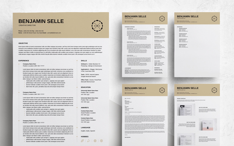 Download Резюме "Benjamin Selle Professional & Modern Resume Template" / Benjamin Selle Professional & Modern Resume Template - Резюме на тему графика resume template a4 clean 5 pages cv doc elegant indesign infographic modern professional creative design minimal portfolio word