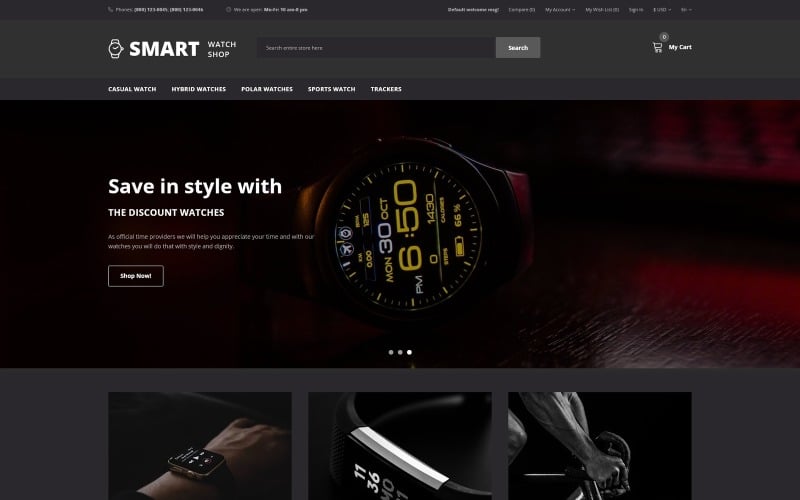 гаджет шаблон opencart