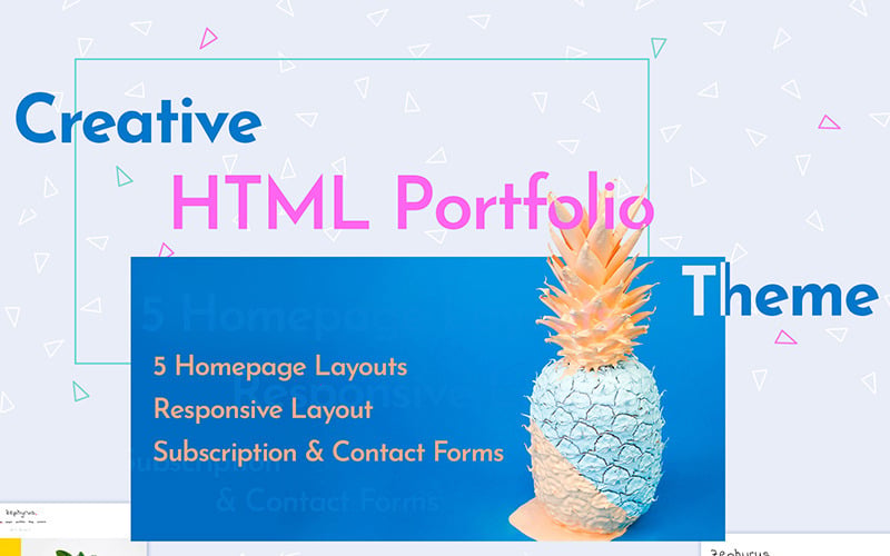 креативный html шаблон сайта портфолио