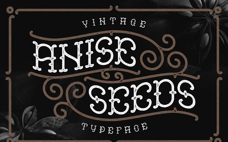 Download Шрифт "Anise Seeds Typeface Font" / Anise Seeds Typeface Font - Шрифт на тему графика alphabet,font,typeface,design,type,vintage,abc,typography,retro,style,old,text,set,label,symbol,decoration,poster,sign,logo,vector
