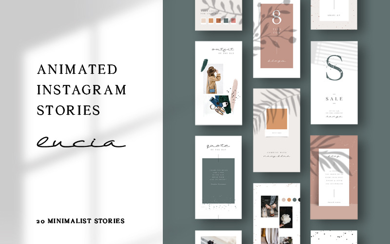 Download Шаблон для соцсетей "ANIMATED Instagram Stories – Lucia Social Media Template" / ANIMATED Instagram Stories – Lucia Social Media Template - Шаблон для соцсетей на тему графика animated animation template instagram watercolor autumn fall female feminine minimalist minimalism clean simple shadow light social media story stories video