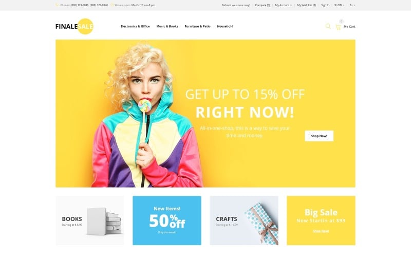 оптовый мультивалютный простой шаблон opencart